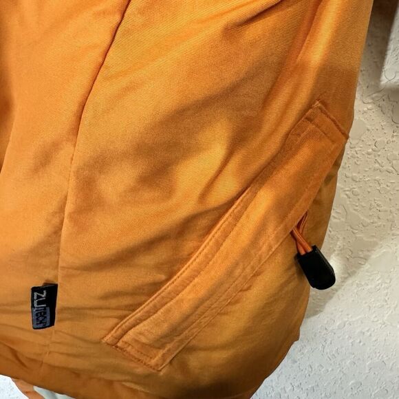 Snozu Performance Women's Size Large Jacket Orange Fleece Lined Hooded Coat EUC - Picture 11 of 12